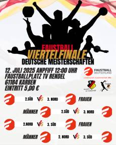 Viertelfinals der Deutschen Meisterschaften am 12. Juli