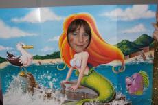 Eine lustige Fotowand gab es auch