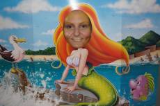 Eine lustige Fotowand gab es auch