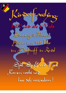 Flyer, Aushang und Plakat des Kinderfaschings