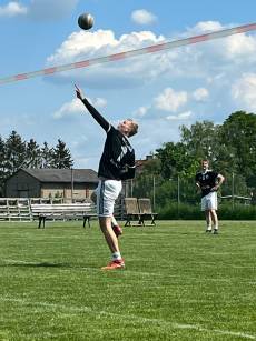 Hauptangreifer Cristian Zang bei der Angabe
