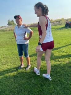 Johanna mit ihrer neuen Trainerin