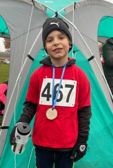 Medaille und Trinkflasche für Paul