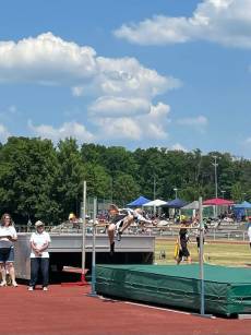 Nur knapp unter seiner Bestleistung: Ben im Hochsprung