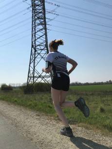 Pia nutzt das schöne Wetter